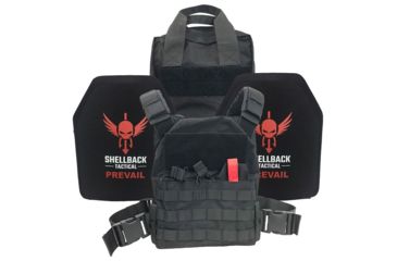 Image of USED Shellback Tactical Defender Active Shooter Armor Kit with Level IV Model 1155 Armor Plates, Black, One Size, NSN N, SBT-ACTSHOOT-AR-BK, EDEMO1