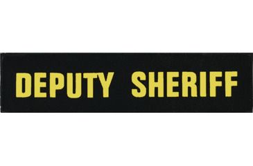 Image of Shellback Tactical Deputy Sheriff ID Placard, Hook Back, 1 x 5in?h, Gold on Black, One Size Fits Most SBT-X213231A-DSH-GB
