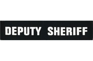Image of Shellback Tactical Deputy Sheriff ID Placard, Hook Back, 1 x 5in?h, White on Black, One Size Fits Most SBT-X213231A-DSH-WB
