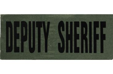 Image of Shellback Tactical Deputy Sheriff ID Placard, Hook Back, 2 x 5in?h, Black on Olive, One Size Fits Most SBT-X213230-DSH-BO