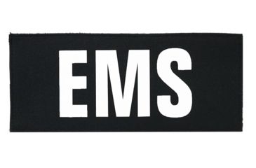 Image of Shellback Tactical EMS ID Placard, Hook Back, 2 x 5in?h, White on Black, One Size Fits Most SBT-X213230-EMS-WB