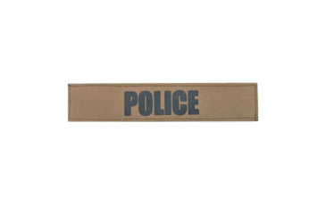 Image of Shellback Tactical ID Placard w/ Hook Back, 1x5in, Police/Black On Coyote, SBT-X213231A-POL-BC