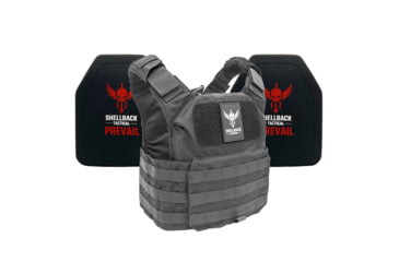 Image of Shellback Tactical Patriot Lightweight Level IV Ceramic Plates Armor Kit, Black, One Size, GSA-PATPC-4SICMH-BK