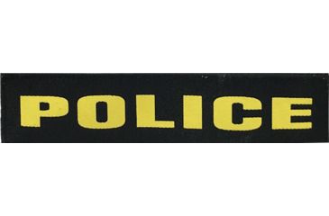 Image of Shellback Tactical Police ID Placard, Hook Back, 1 x 5 inch, Gold on Black, One Size Fits Most SBT-X213231A-POL-GB