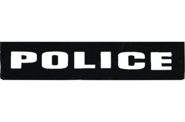 Image of Shellback Tactical Police ID Placard, Hook Back, 1 x 5 inch, White on Black, One Size Fits Most SBT-X213231A-POL-WB