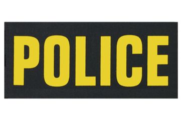 Image of Shellback Tactical Police ID Placard, Hook Back, 2 x 5in?h, Gold on Black, One Size Fits Most SBT-X213230-POL-GB