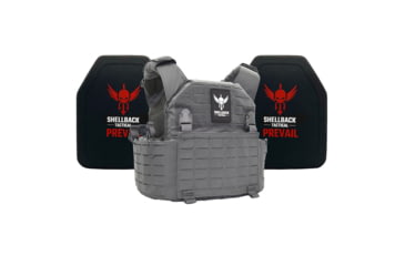 Image of Shellback Tactical Rampage 2.0 Lightweight Level IV Ceramic Plates Armor Kit, Wolf Grey, One Size, SBT-9031-4SICMH-WG