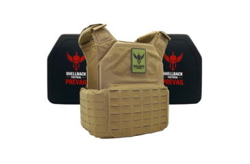 Image of Shellback Tactical Shield 2.0 Lightweight Level IV Ceramic Plates Armor Kit, Coyote, One Size, SBT-9011-4SICMH-CT