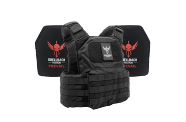 Image of Shellback Tactical Shield Active Shooter Kit with Two Level IV 1155 Plates, Black, One Size, SBT-9010-1155-BK
