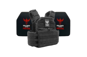 Image of Shellback Tactical Skirmish Lightweight Level IV Ceramic Plates Armor Kit, Black, One Size, SBT-9020-4SICMH-BK