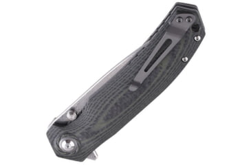 Image of Shieldon Charkos Multi-Tool, 5.25in Closed. 4in Damascus Steel Drop Point Blade, Green G10 Handle, Nylon Sheath, 7092D