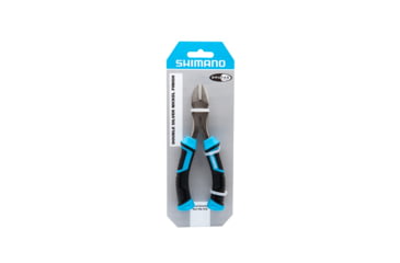 Image of Shimano Brutas 6&quot; Cutter Blk/Cyan Handles, High Carbon Steel Silver Nickel Finish, SCUP06N