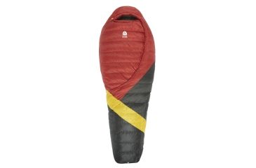 Image of Sierra Designs Cloud 800 Dridown 20 Deg Long, Red, Yellow, Peat, 70607318L