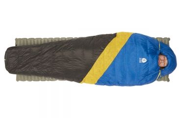 Image of Sierra Designs Nitro UL 35 Sleeping Bag 800 Dridown-Blue/Yellow/Peat-Regular
