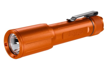 Image of Sig Sauer FOXTROT-EDC FULL SIZE, Flashlight, 33,000 Candela, 1,350 Lumens, Includes Clip and Two Tailcaps, Matte Finish, Orange SOFEF001OR