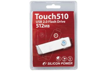 Image of Silicon Power TOUCH 510 White USB Flash Drive - 512MB / 1GB / 2GB / 4GB