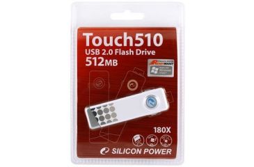 Image of Silicon Power TOUCH 510 180X White USB Flash Drive - 1GB / 2GB / 4GB