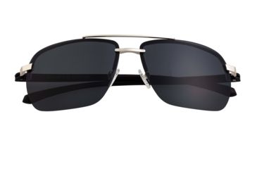 Image of Simplify Lennox Polarized Sunglasses - Unisex, Silver/Black, One Size, SSU119-SL