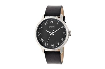 Image of Simplify The 4200 Leather Strap Watch, Black, Standard SIM4202