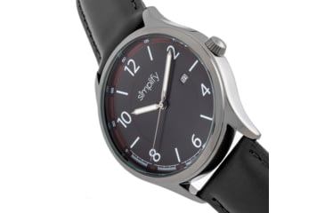Image of Simplify The 6900 Leather-Band Watch w/ Date, Black, One Size, SIM6904