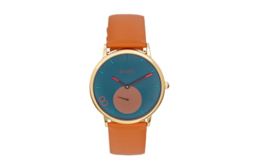 Image of Simplify The 7200 Leather-Band Watch, Navy/Light Brown, One Size, SIM7204