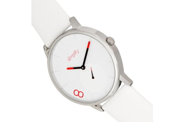 Image of Simplify The 7200 Leather-Band Watch, White/White, One Size, SIM7201
