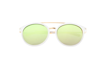 Image of Sixty One Sunglasses Moreno Polarized Sunglasses, White Frame, Mint Lens - Womens, SIXS145PGX