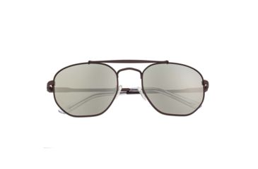 Image of Sixty One Sunglasses Stockton Polarized Sunglasses - Unisex, Brown/Silver, One Size, SIXS103BN