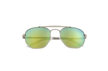 Image of Sixty One Sunglasses Stockton Polarized Sunglasses - Unisex, Silver/Yellow-Green, One Size, SIXS103SL