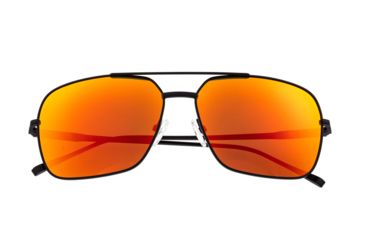Image of Sixty One Sunglasses Teewah Polarized Sunglasses - Unisex, Black/Red-Yellow, One Size, SIXS105BK