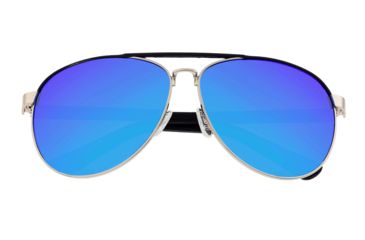 Image of Sixty One Sunglasses Wreck Polarized Sunglasses - Unisex, Silver/Blue, One Size, SIXS107SL