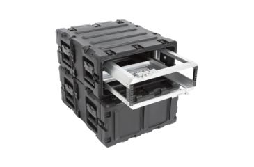 Image of SKB Cases 4U Removable Shock Rack, Rackable Depth 20in, Black, 24in x 19in x 7in 3RR-4U20-22B