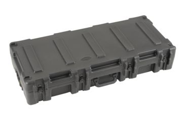 Image of SKB Cases 2R Roto Mil-Std Waterproof Case 8 Deep w/ Wheels &amp; Tow Handle (Black, w/ Foam) 44-1/4 x 17-1/2 x 8 2R4417-8B