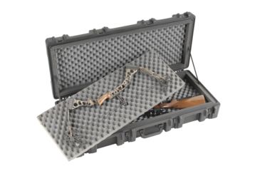 Image of SKB Cases 2R Roto Mil-Std Waterproof Case 8 Deep w/ Wheels &amp; Tow Handle (Black, w/ Foam) 44-1/4 x 17-1/2 x 8 2R4417-8B