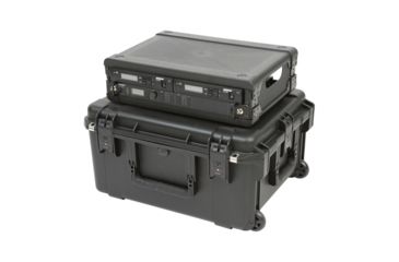 Image of SKB Cases 2U iSeries Wireless Mic Fly Rack with Wheels, Black, 25.25in x 19.75in x 12.75in 3i-221710WMC