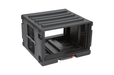 Image of SKB Cases 6U Space Rack Stacks W/Roto Racks, Wheels, And Handle, 1SKB-R6UW