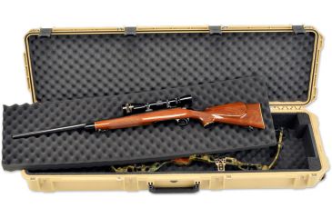 Image of SKB Cases Injection Molded 50.5inx14.5inx6in Bow Rifle Case w/Rigid Foam Dividers, Tan 3i-5014-DB-T