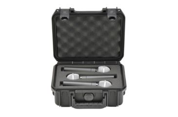 Image of SKB Cases Injection Molded Microphone Case, 3 Mics, Black, 3I-0907-MC3