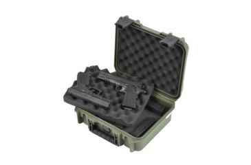 Image of SKB Cases iSeries 1209 Mil-Spec Pistol Case Military Green, 14 x 12 x 6 1/4 3i-1209-4M-L