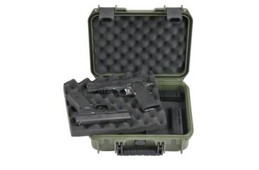 Image of SKB Cases iSeries 1209 Mil-Spec Pistol Case Military Green, 14 x 12 x 6 1/4 3i-1209-4M-L