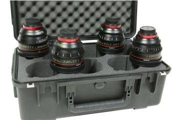 Image of SKB Cases iSeries 2011 Waterproof Lens Case, Black, 22 1/4 in. x 14 1/2 in. x 9 1/2 in. 3I-20118LENS