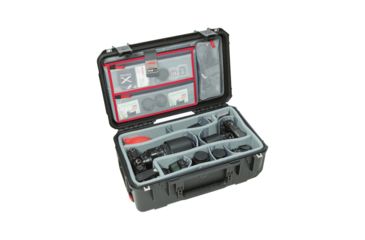 Image of SKB Cases iSeries Case w/Think Tank Designed Photo Dividers and Lid Organizer, Black, 19.5in x 10.5in x 5in 3i-2011-7DL