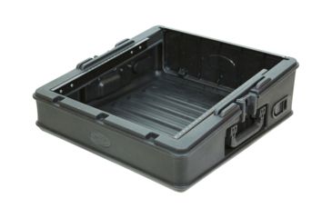 Image of SKB Cases Roto-molded 10U Top Mixer Rack, Steel Rails, Hard top, L/R Access doors, Black 1SKB-R100