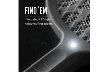 Image of SKEETER HAWK Rechargeable Electric Fly Swatter, Black, SKE-SWA-1000