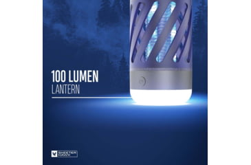 Image of SKEETER HAWK Rechargeable Personal Bug Zapper w/ LED Lantern, Grey, SKE-ZAP-0001