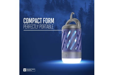 Image of SKEETER HAWK Rechargeable Personal Bug Zapper w/ LED Lantern, Grey, SKE-ZAP-0001