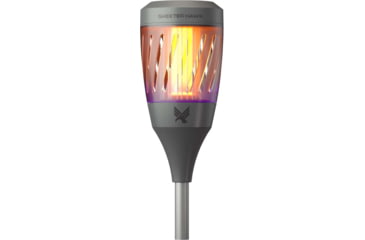 Image of SKEETER HAWK Solar Torch Zapper w/ Flickering Flame, Grey, SKE-ZAP-1008