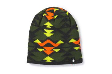 Image of Smartwool Slopestyle Beanie-Youth Unisex, Charcoal Heather-Smartwool Green, Extra Large, SW000450A96-LXL
