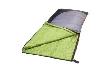 Image of Slumberjack Forest 20 Reg RH Sleeping Bag, 80 x 34 in, Black/Gray 51720618RR