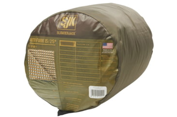 Image of Slumberjack South Fork 15-25 Degrees Sleeping Bag, Rectangular, Olive Drab, 51734920OV